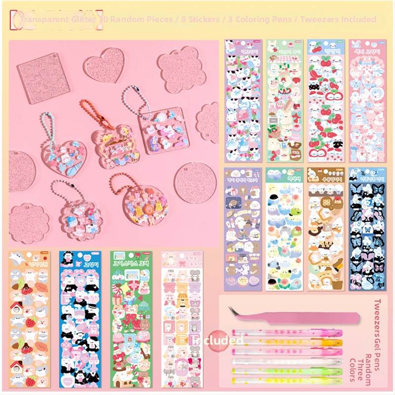 3D želé pero sada – pero s jedným hrotom, plastové telo, balené v krabičke, model YX-ZGDB, nevymazateľné