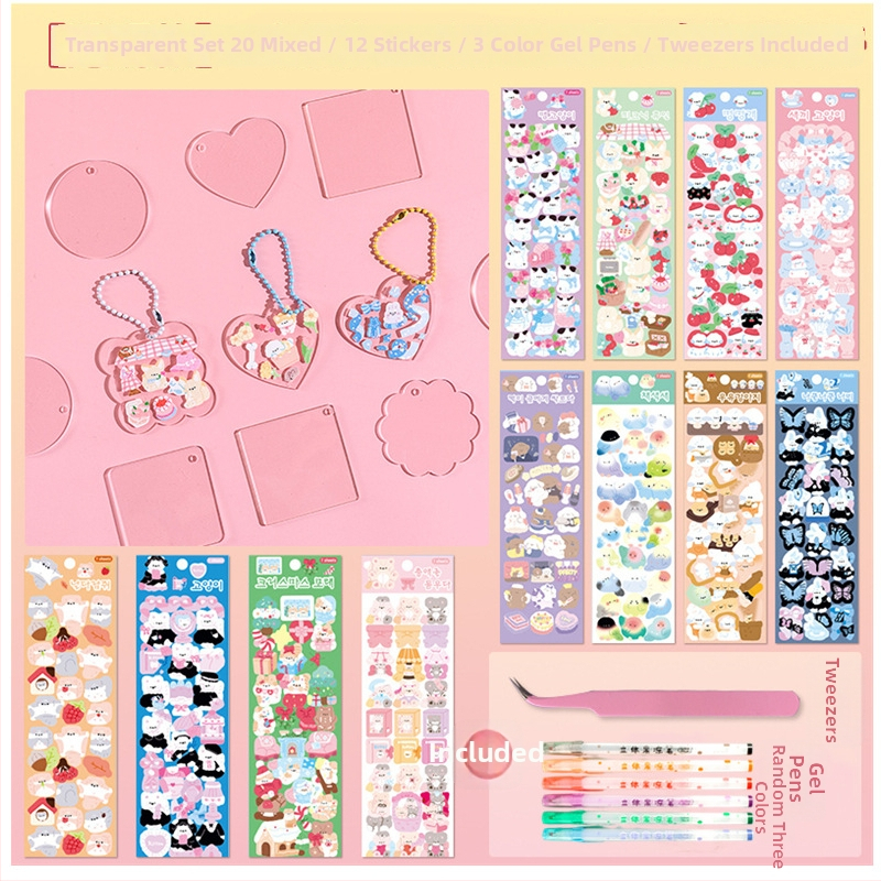 3D želé pero sada – pero s jedným hrotom, plastové telo, balené v krabičke, model YX-ZGDB, nevymazateľné