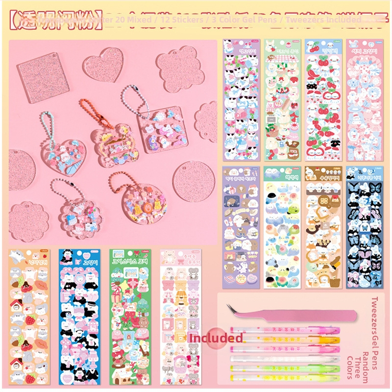 3D želé pero sada – pero s jedným hrotom, plastové telo, balené v krabičke, model YX-ZGDB, nevymazateľné