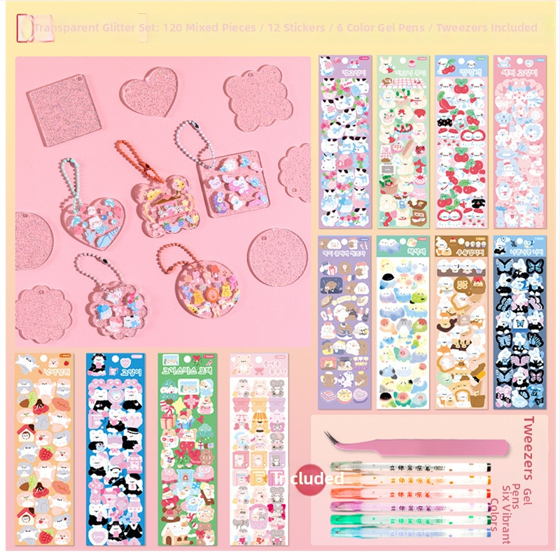 3D želé pero sada – pero s jedným hrotom, plastové telo, balené v krabičke, model YX-ZGDB, nevymazateľné