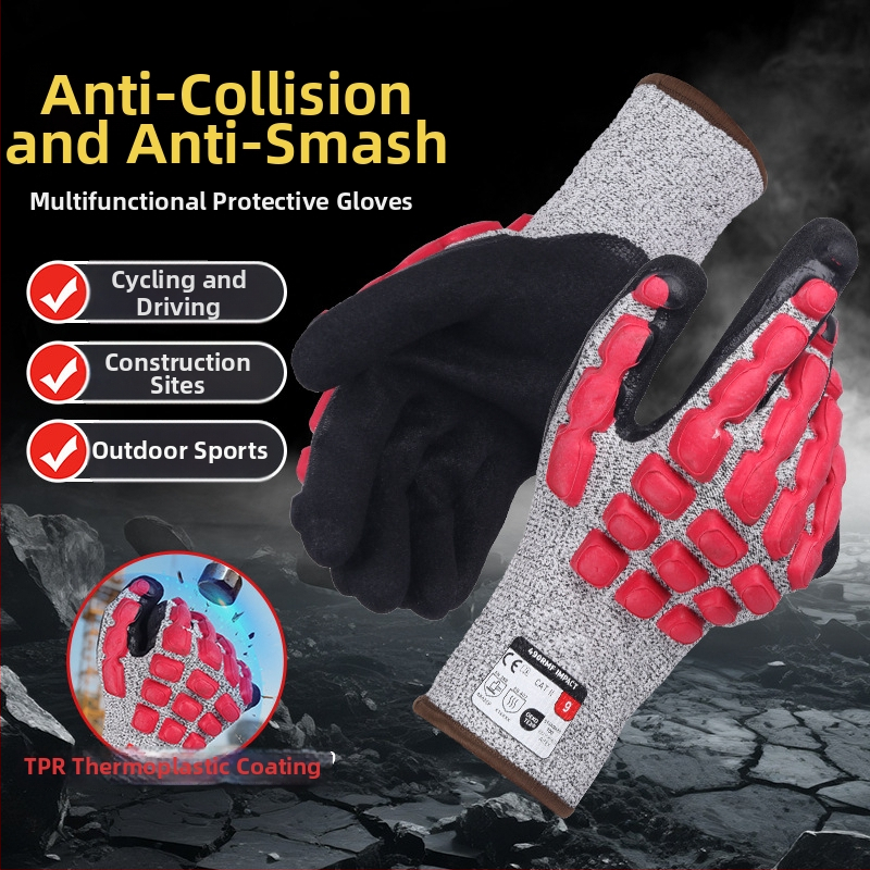 HPPE ochranné rukavice proti rezu pre sklo, priemysel, mäsiarstvo, stavebníctvo a rybolov