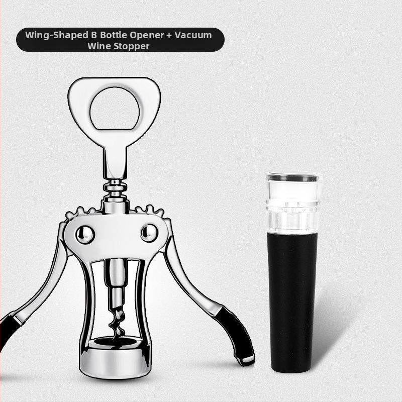 Vínový otvárač v tvare T, viacúčelový domáci set otváračov na fľaše vína a piva, zmiešaný materiál, model KA265265+632