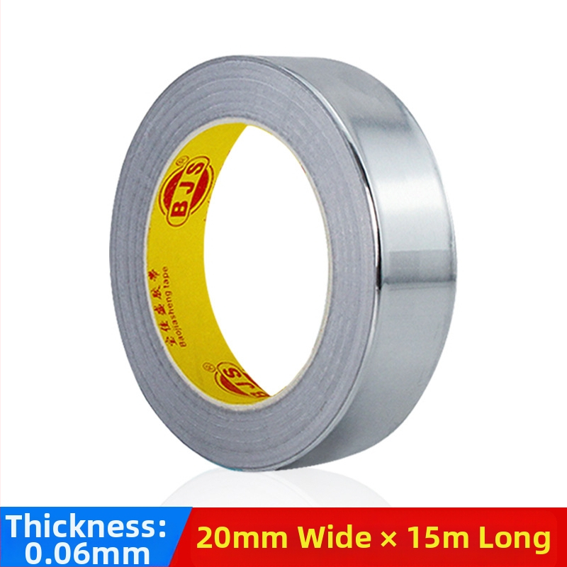 Лента от алуминиево фолио, самозалепваща, висока температура, за изолация на климатик, бойлер и тръби за изпускане; дебелина 0.06–0.15 мм