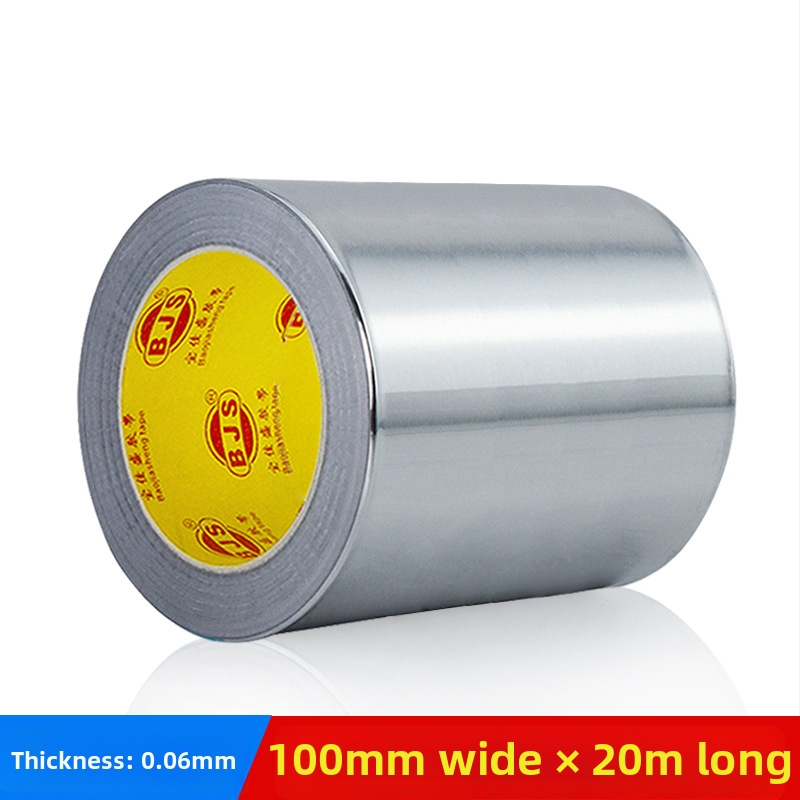 Лента от алуминиево фолио, самозалепваща, висока температура, за изолация на климатик, бойлер и тръби за изпускане; дебелина 0.06–0.15 мм