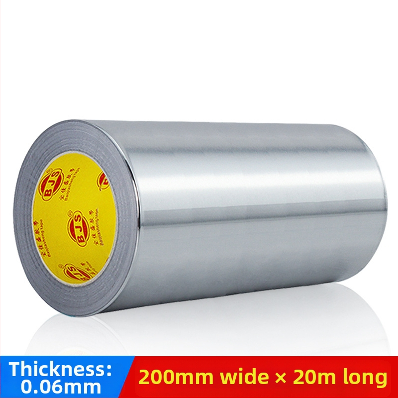 Лента от алуминиево фолио, самозалепваща, висока температура, за изолация на климатик, бойлер и тръби за изпускане; дебелина 0.06–0.15 мм
