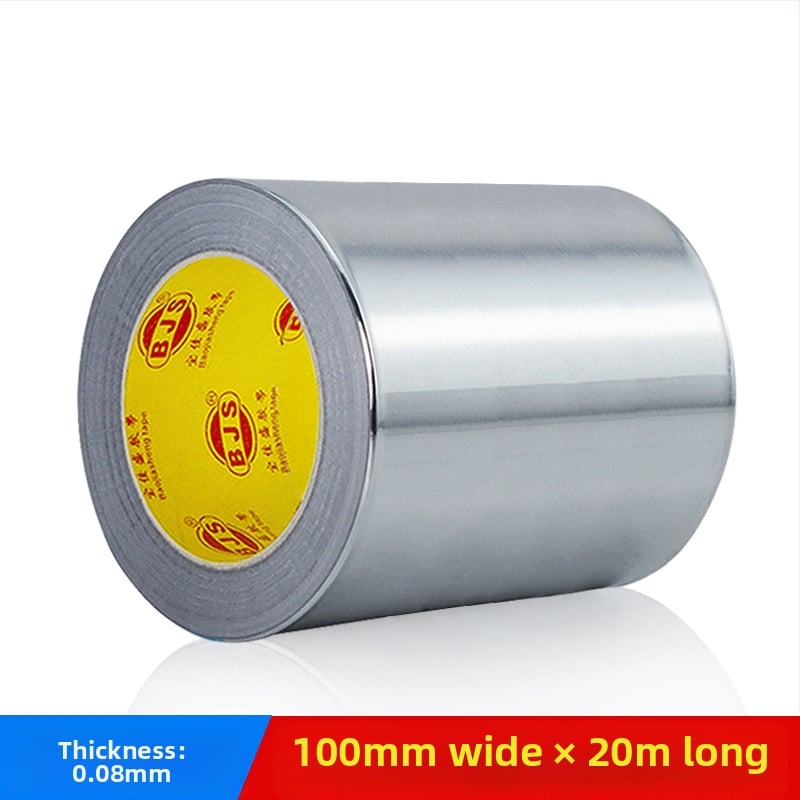 Лента от алуминиево фолио, самозалепваща, висока температура, за изолация на климатик, бойлер и тръби за изпускане; дебелина 0.06–0.15 мм