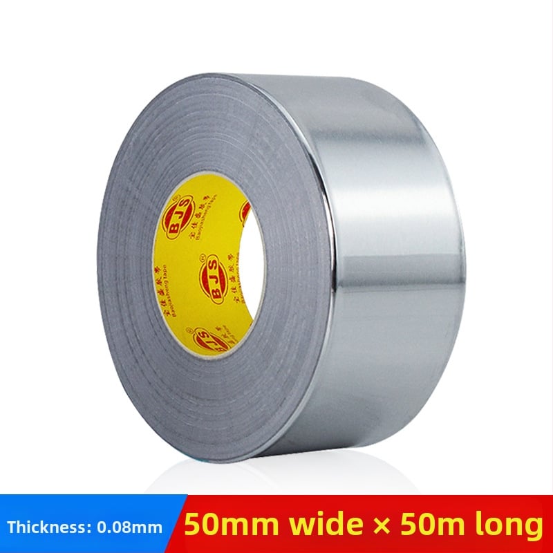 Лента от алуминиево фолио, самозалепваща, висока температура, за изолация на климатик, бойлер и тръби за изпускане; дебелина 0.06–0.15 мм