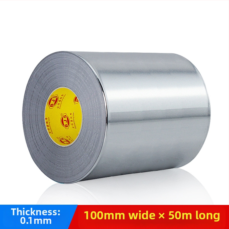 Лента от алуминиево фолио, самозалепваща, висока температура, за изолация на климатик, бойлер и тръби за изпускане; дебелина 0.06–0.15 мм