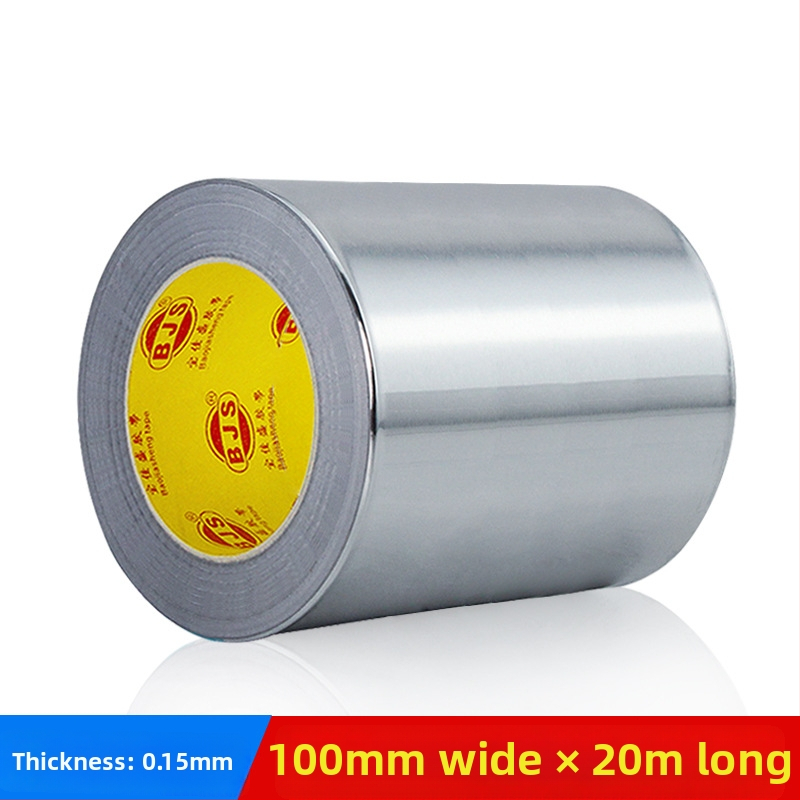 Лента от алуминиево фолио, самозалепваща, висока температура, за изолация на климатик, бойлер и тръби за изпускане; дебелина 0.06–0.15 мм