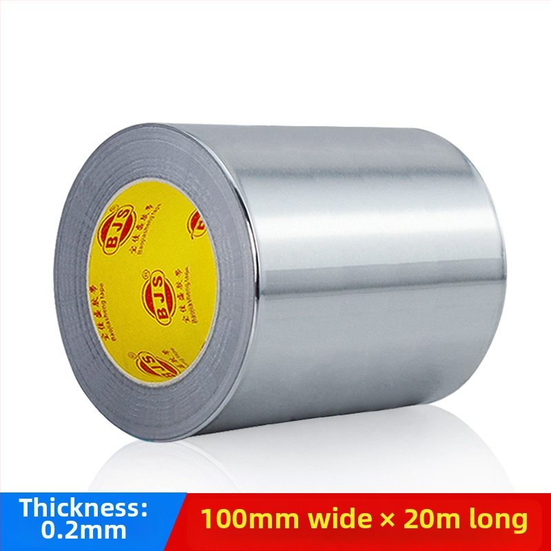 Лента от алуминиево фолио, самозалепваща, висока температура, за изолация на климатик, бойлер и тръби за изпускане; дебелина 0.06–0.15 мм