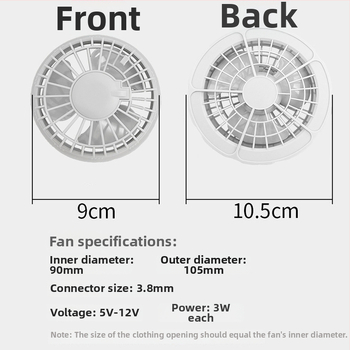 Pásový ventilátor USB napájaný, 4 rýchlosti, kartáčovaný motor, digitálny displej
