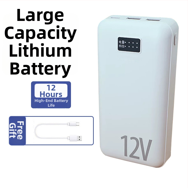 Pásový ventilátor USB napájaný, 4 rýchlosti, kartáčovaný motor, digitálny displej