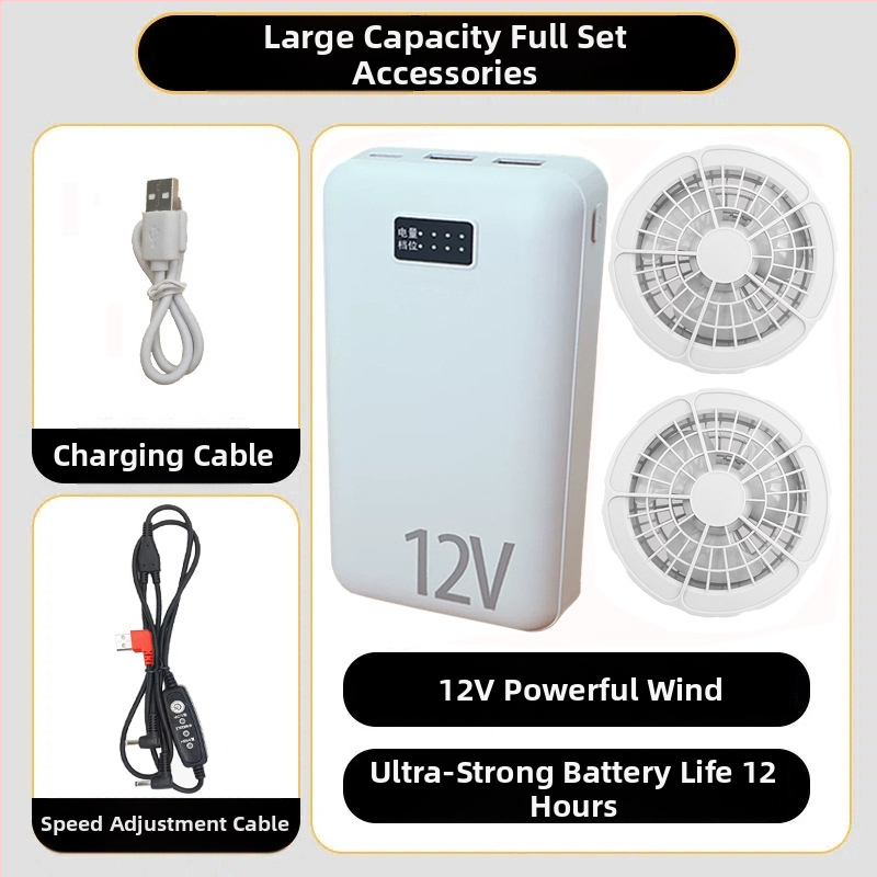 Pásový ventilátor USB napájaný, 4 rýchlosti, kartáčovaný motor, digitálny displej