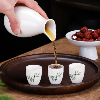 Keramički set za vino u kutiji za poklon, novi kineski stil, oprema za bar, 1 kutija, 1 set