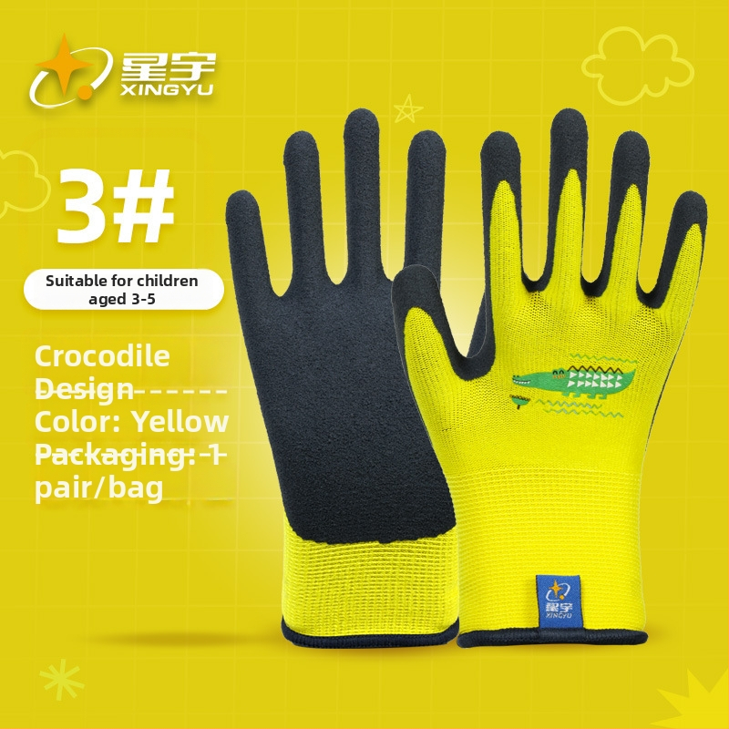 Rukavice Xingyu pre deti na záhradkárstvo a prácu – ochrana pri práci, protišmykové, proti perforácii, hmotnosť 22–25 g na pár