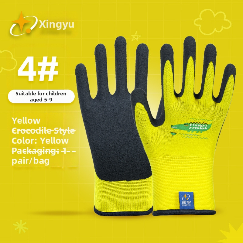Rukavice Xingyu pre deti na záhradkárstvo a prácu – ochrana pri práci, protišmykové, proti perforácii, hmotnosť 22–25 g na pár