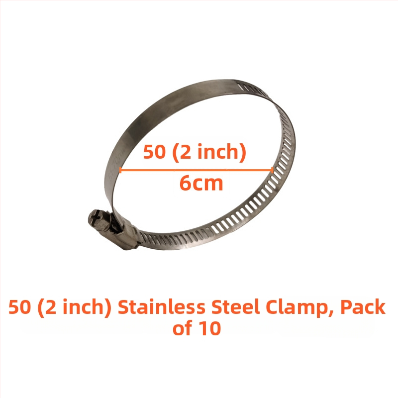 Sada spojov pre hasičský hadicový bubon — kruhové klipy, spona na hrdlo, držiak hadice, pružina, gumová podložka