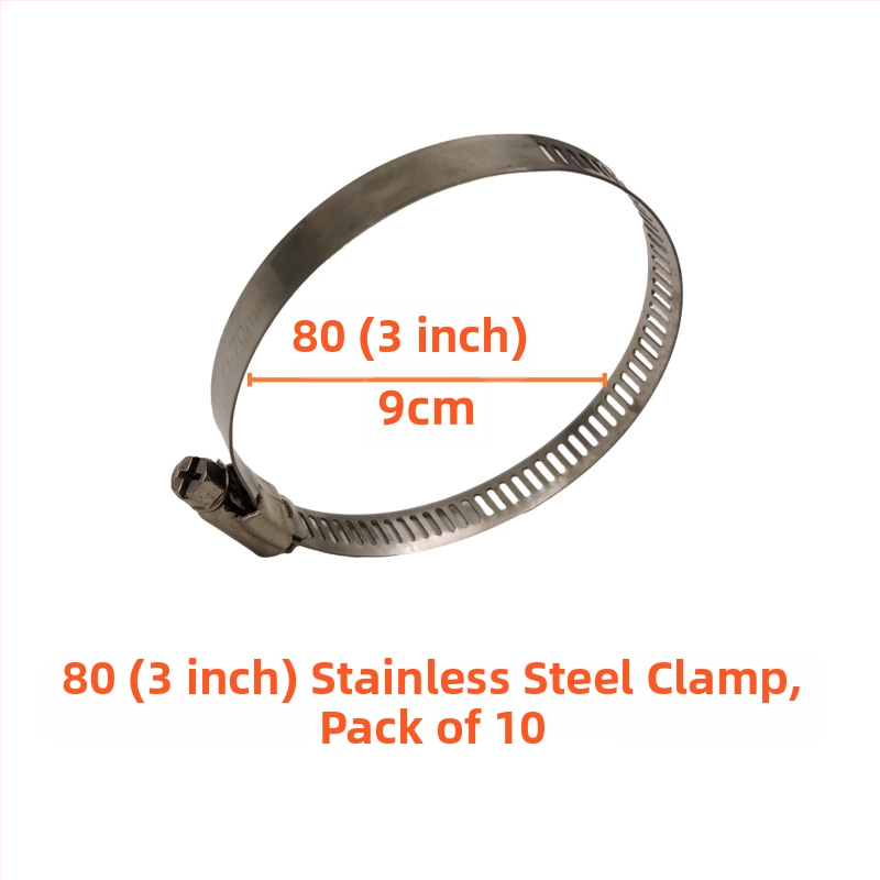 Sada spojov pre hasičský hadicový bubon — kruhové klipy, spona na hrdlo, držiak hadice, pružina, gumová podložka