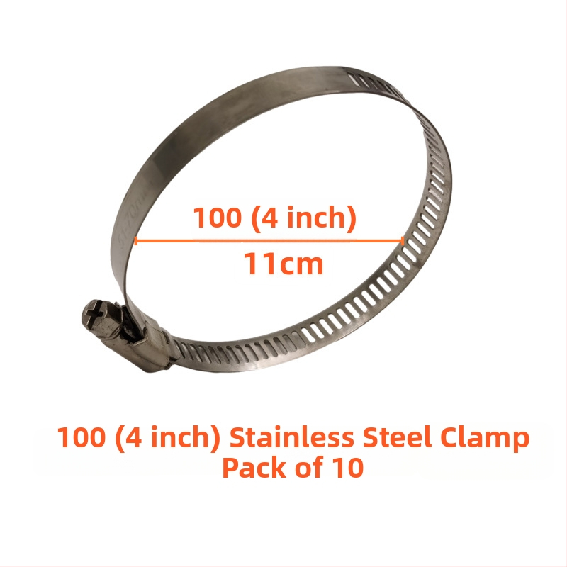 Sada spojov pre hasičský hadicový bubon — kruhové klipy, spona na hrdlo, držiak hadice, pružina, gumová podložka