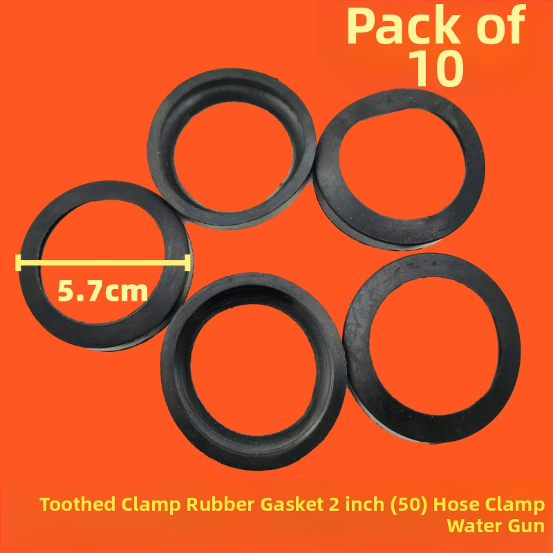 Sada spojov pre hasičský hadicový bubon — kruhové klipy, spona na hrdlo, držiak hadice, pružina, gumová podložka