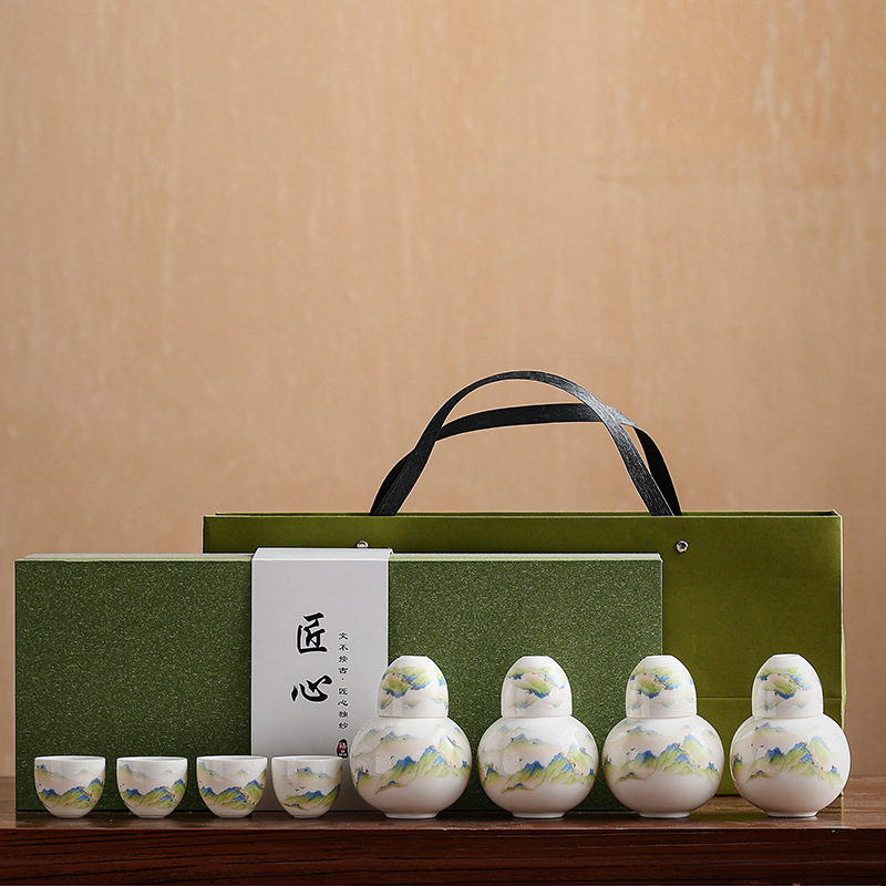 Porcelanski set za piće s modernim minimalističkim dizajnom; mogućnost tiskanja logotipa; lansiranje 2023.; vrhunska kvaliteta.