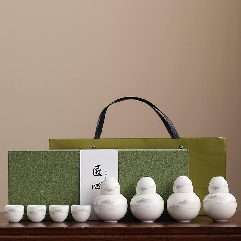 Porcelanski set za piće s modernim minimalističkim dizajnom; mogućnost tiskanja logotipa; lansiranje 2023.; vrhunska kvaliteta.