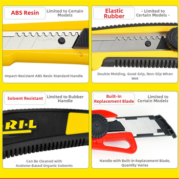 Tajima LC Seria cuțit industrial pentru tapet cu lamă SK120 din oțel înalt carbon, lamă 0.5x18x100 mm, greutate netă 99 g