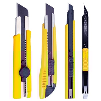 Tajima LC Seria cuțit industrial pentru tapet cu lamă SK120 din oțel înalt carbon, lamă 0.5x18x100 mm, greutate netă 99 g