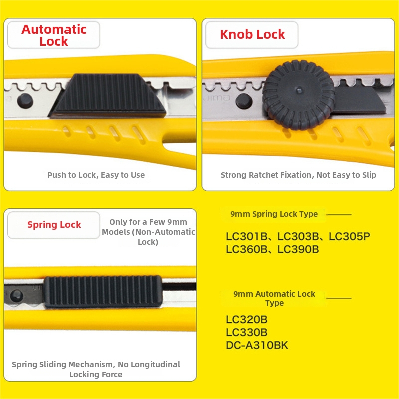 Tajima LC Seria cuțit industrial pentru tapet cu lamă SK120 din oțel înalt carbon, lamă 0.5x18x100 mm, greutate netă 99 g