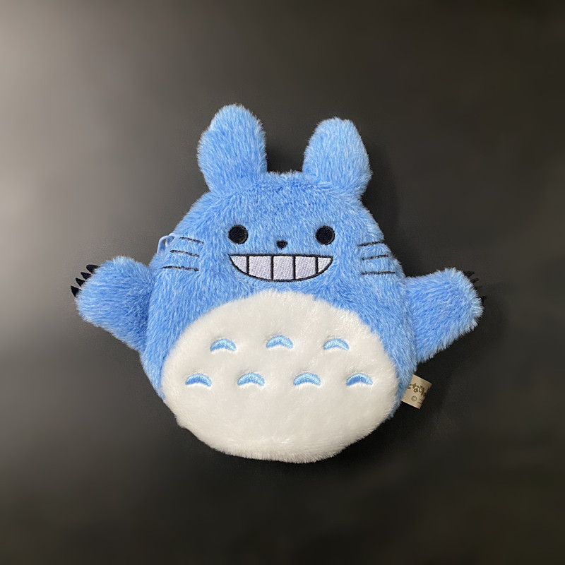 Totoro plišani novčanik za kovanice s držačem kartica i futrolom za slušalice, PP cotton punjenje, crtani pliš, za uzrast 14+