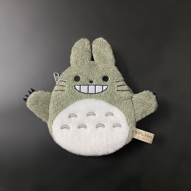 Totoro plišani novčanik za kovanice s držačem kartica i futrolom za slušalice, PP cotton punjenje, crtani pliš, za uzrast 14+