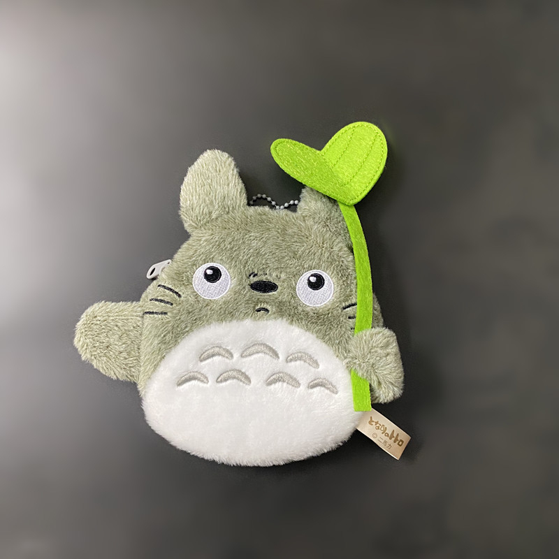 Totoro plišani novčanik za kovanice s držačem kartica i futrolom za slušalice, PP cotton punjenje, crtani pliš, za uzrast 14+