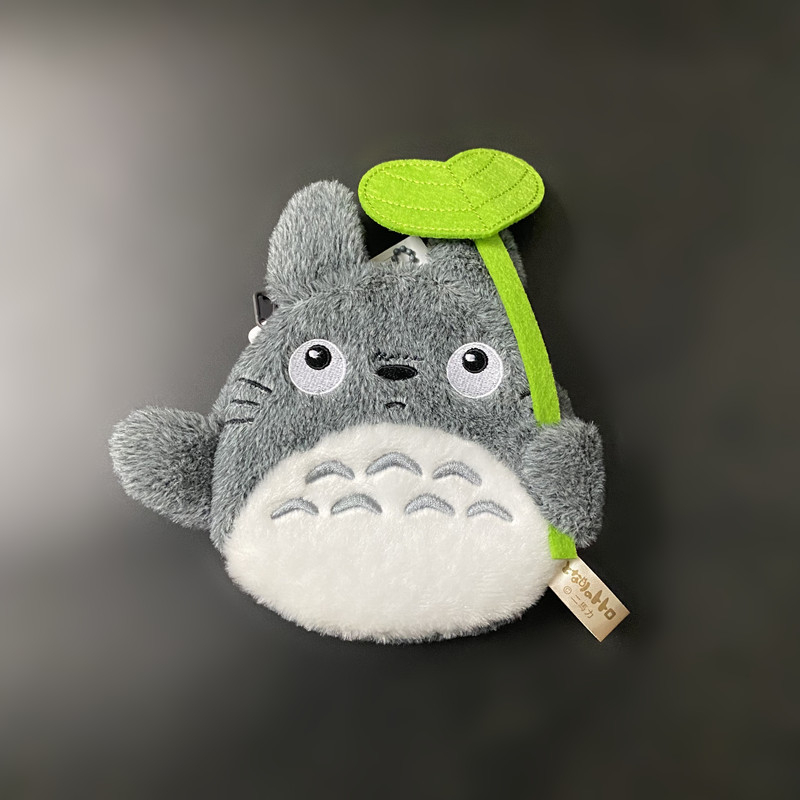 Totoro plišani novčanik za kovanice s držačem kartica i futrolom za slušalice, PP cotton punjenje, crtani pliš, za uzrast 14+