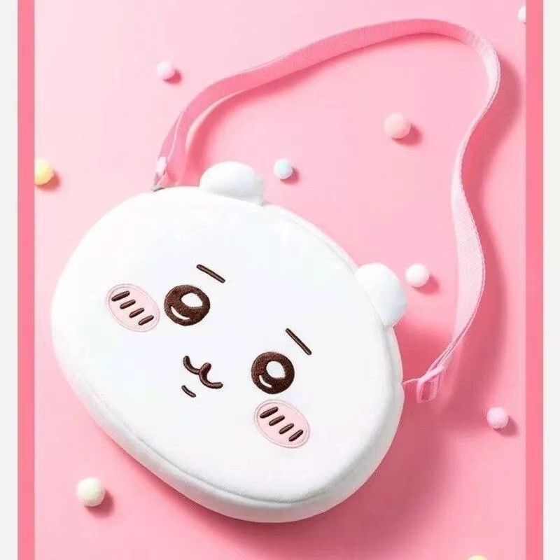 Usagi plišani ruksak, japanskog stila crtani dizajn, najlonska podstava, zatvaranje šnurnom vrpcom, laminirana džep s zatvaračem