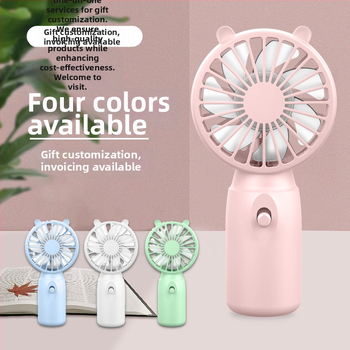 USB ručný ventilátor s vstavanou batériou, kefový motor, 6 lopatiek, 3 rýchlosti, prispôsobenie loga