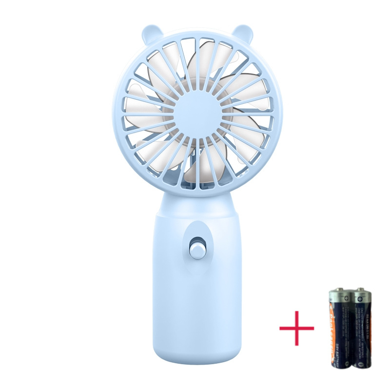 USB ručni ventilator s ugrađenom baterijom, četkasti motor, 6 lopatica, 3 brzine, prilagodba logotipa