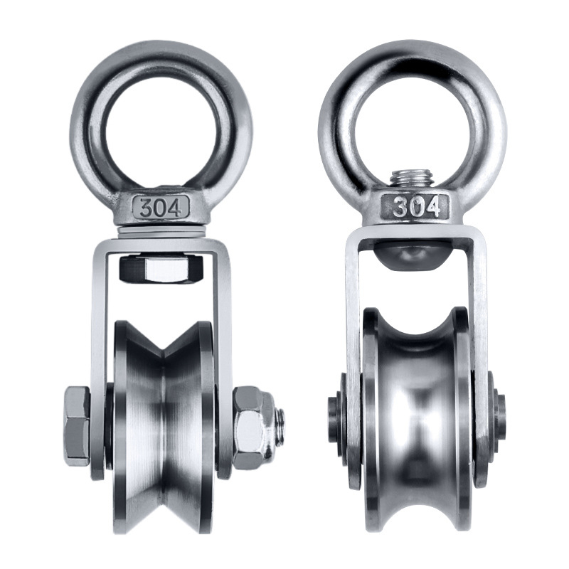 Rola de suspensie din oțel inoxidabil 304 pentru cablu de oțel, roată simplă cu capacitate de încărcare