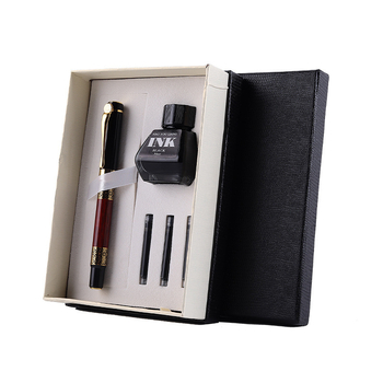 Metalna olovka s glavom zmaja — set za ured, s zamjenjivim kartridžom za mastilo i iridijevim vrhom, u kutiji za poklon