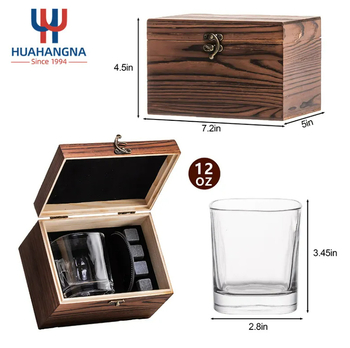 Whisky kövek készlet — üveg, klasszikus stílus, ajándék doboz, márka HUAHANGNA, Bemutatva 2024-ben