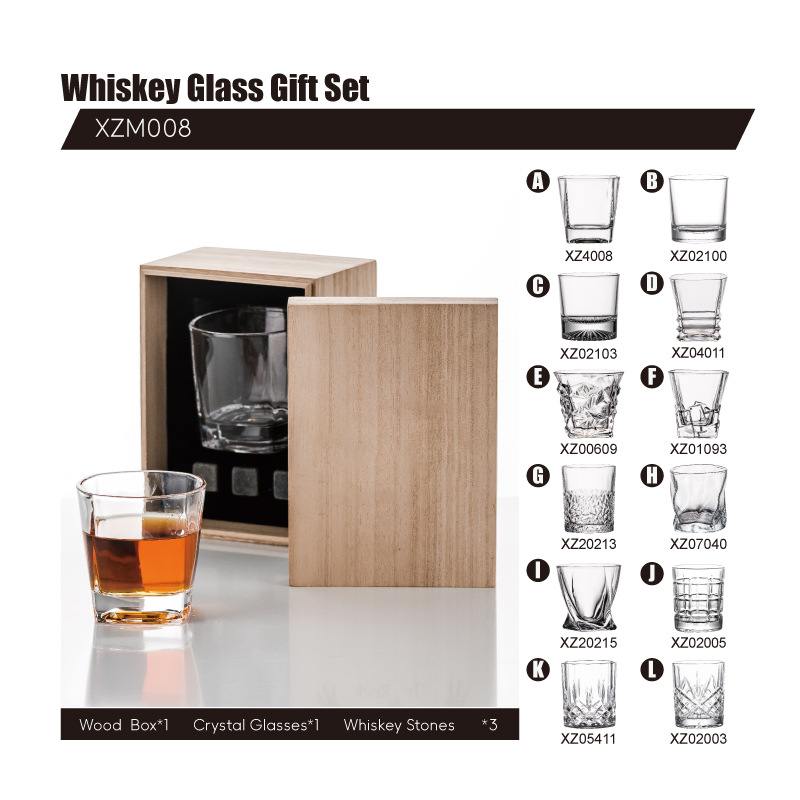 Whisky kövek készlet — üveg, klasszikus stílus, ajándék doboz, márka HUAHANGNA, Bemutatva 2024-ben