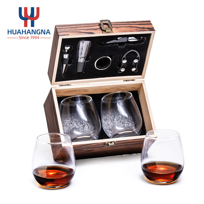 Whisky kövek készlet — üveg, klasszikus stílus, ajándék doboz, márka HUAHANGNA, Bemutatva 2024-ben