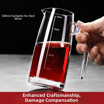 Sada dekantéra pre domáce použitie s odmerkou a stupnicou z bezolovnatého krištáľového skla