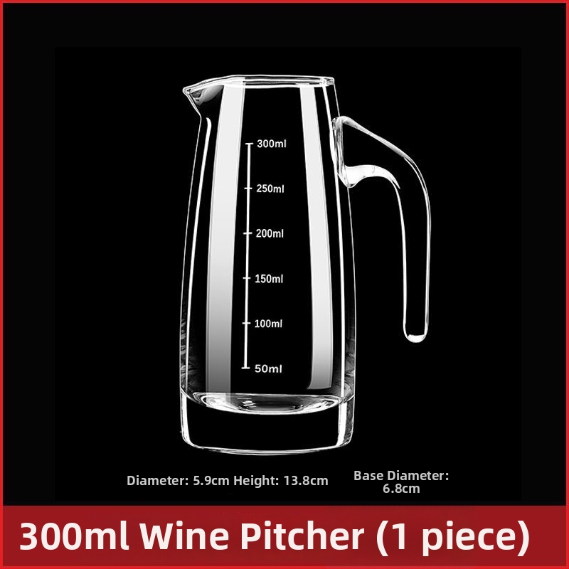 Sada dekantéra pre domáce použitie s odmerkou a stupnicou z bezolovnatého krištáľového skla