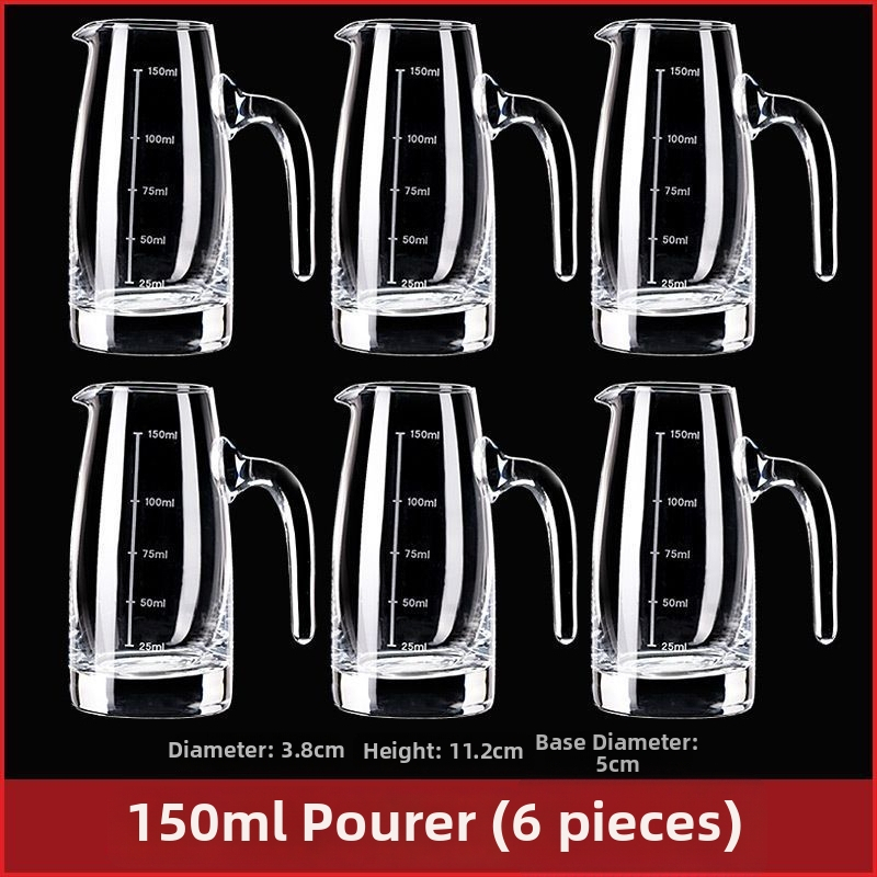 Sada dekantéra pre domáce použitie s odmerkou a stupnicou z bezolovnatého krištáľového skla