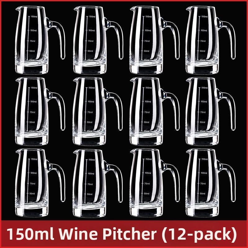 Sada dekantéra pre domáce použitie s odmerkou a stupnicou z bezolovnatého krištáľového skla