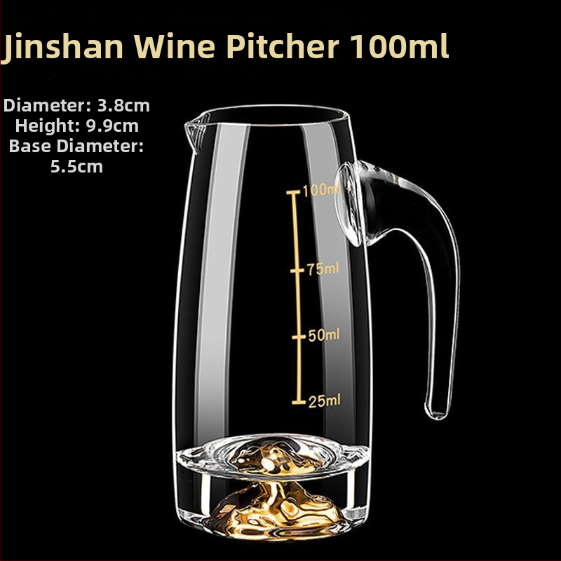 Sada dekantéra pre domáce použitie s odmerkou a stupnicou z bezolovnatého krištáľového skla