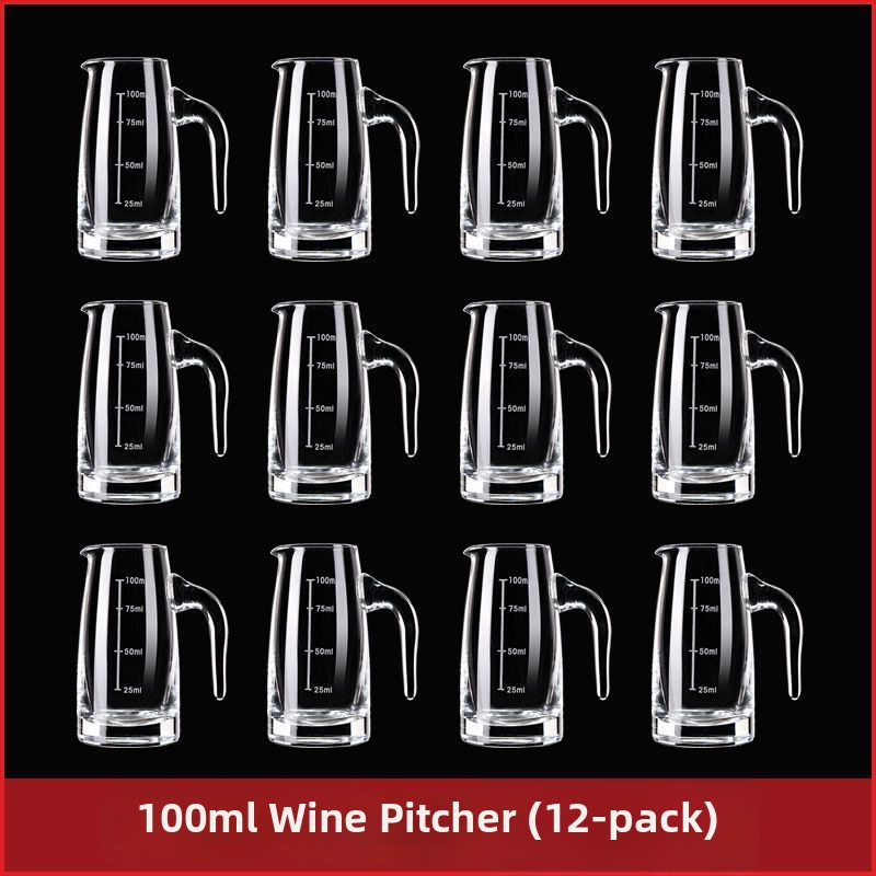 Sada dekantéra pre domáce použitie s odmerkou a stupnicou z bezolovnatého krištáľového skla