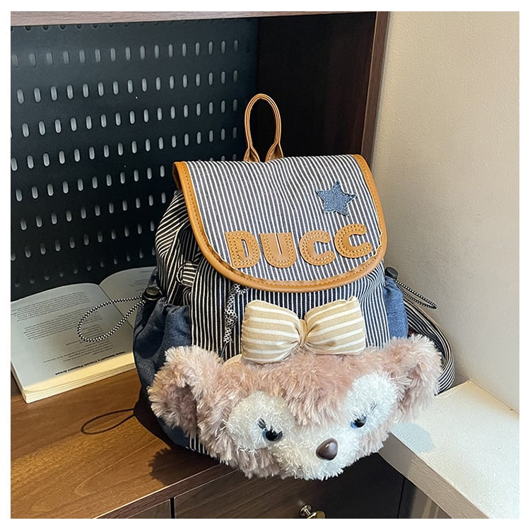 Ruksak od platna u stilu Fresh and Sweet, velika kapaciteta, zatvaranje zatvaračem, unutarnja džep sa zatvaračem (Materijal: Platno; Stil: Fresh and Sweet; Otvaranje: Zip; Unutarnji džep: Zip; Kapacitet: Velik)