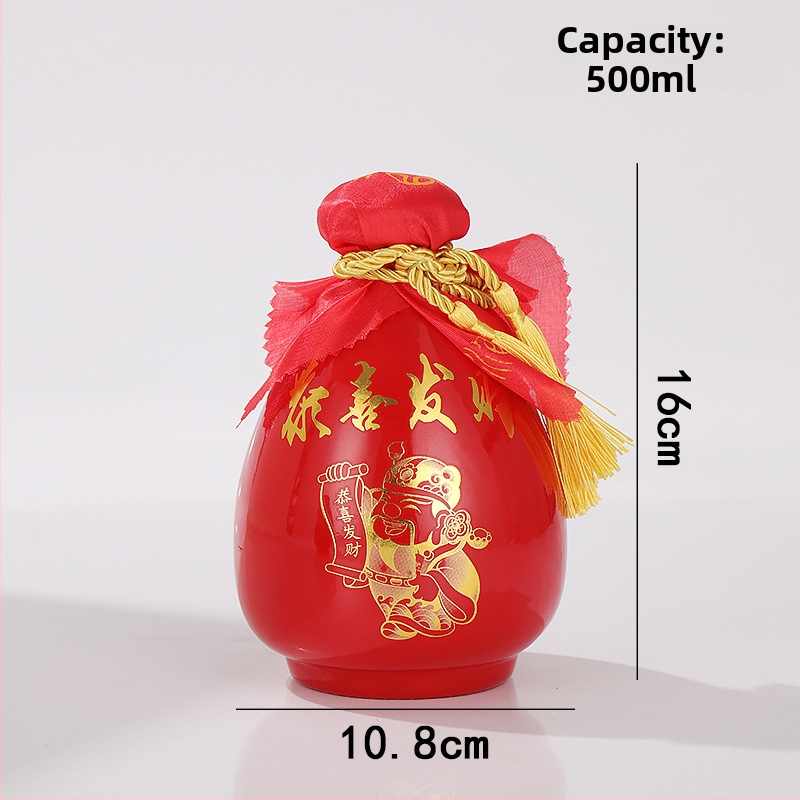 Keramická fľaša na liehoviny od Yaojing — retro štýl s ľahkým luxusom, uzavretá ručná fľaša na víno, jednotkové balenie, vynikajúca kvalita