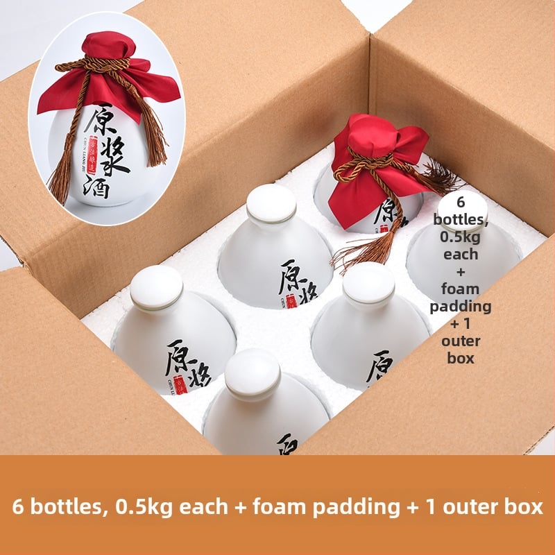 Keramická fľaša na liehoviny od Yaojing — retro štýl s ľahkým luxusom, uzavretá ručná fľaša na víno, jednotkové balenie, vynikajúca kvalita